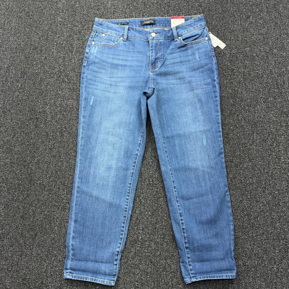 Talbots Flawless Five-Pocket Boyfriend Jeans Womens 10P Blue NWT everyday